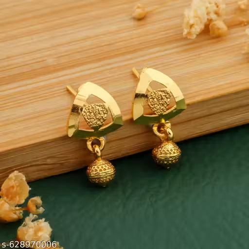 12 Pair Gold-Plated Earrings Combo Set for Women & Girls – Studs & Bali Earrings Daily Wear Jewellery