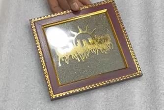 HEALING ZONE 7 Horses on Raw Pyrite Frame – Astrology & Vastu Decor