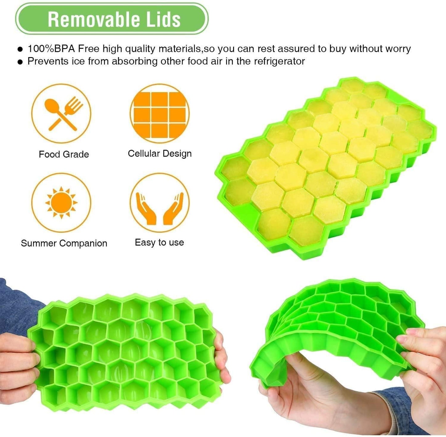 Ice Cube Maker Tray – Pack of 2