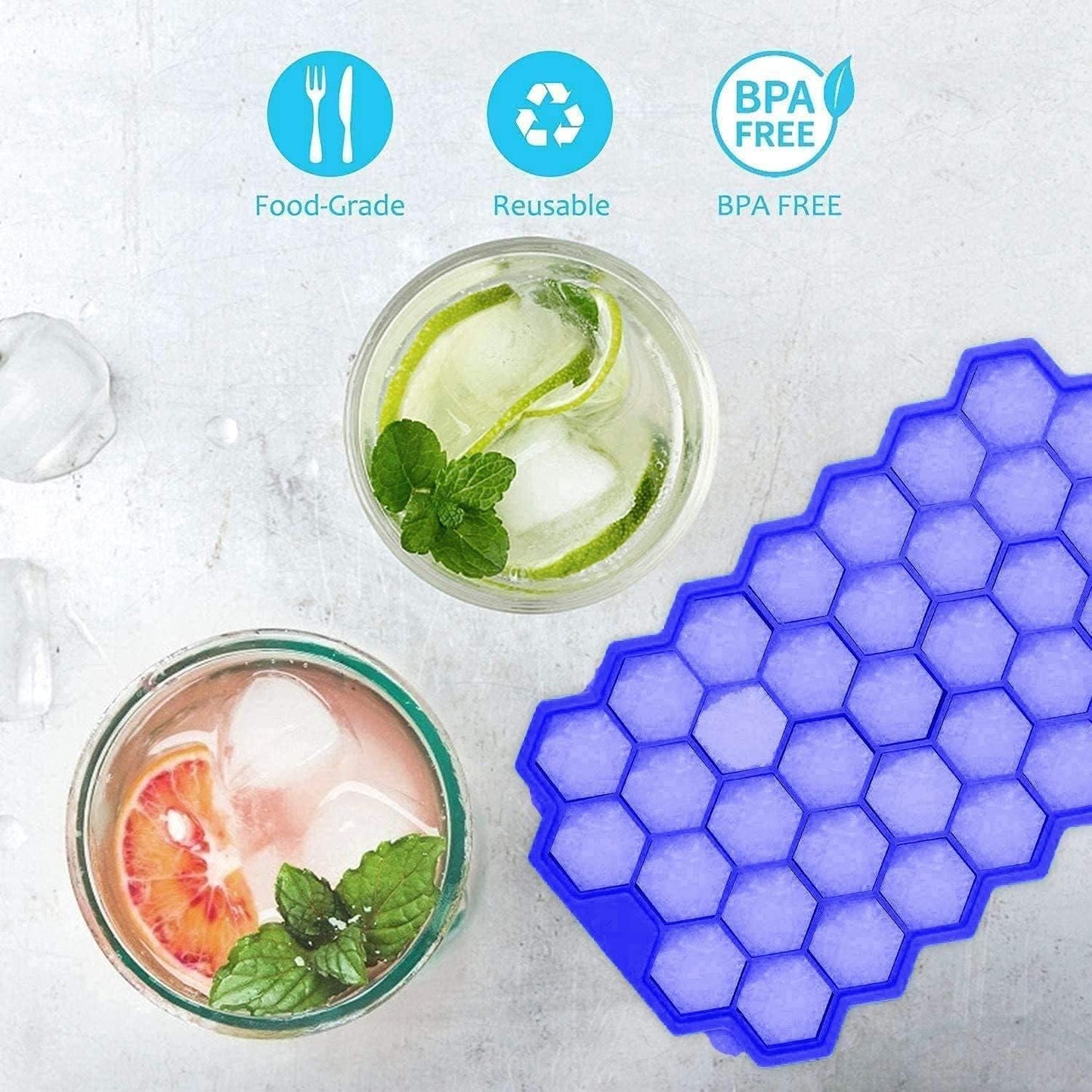 Ice Cube Maker Tray – Pack of 2